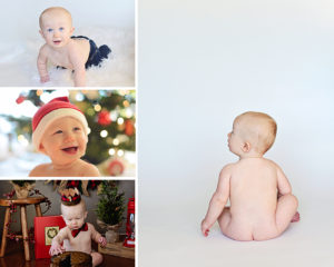 Columbia City Photographer, 1 year old pictures, Christmas portraits