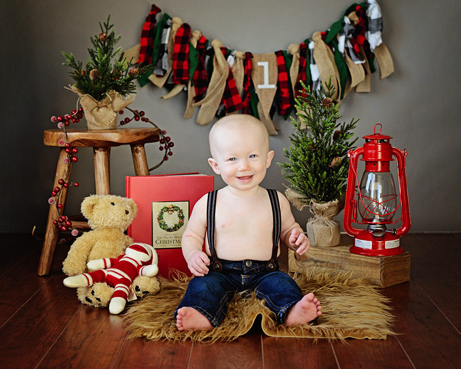 Christmas Portraits, Columbia City Photographer, 1 year old portraits