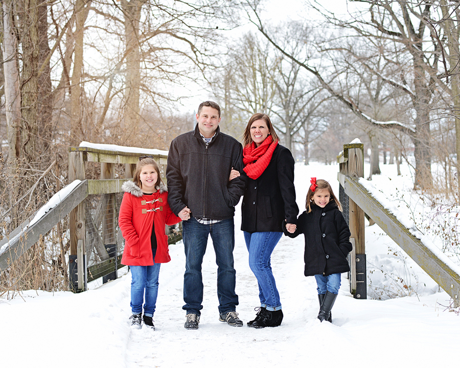 Winter Family Portraits, Family Snow Pictures,