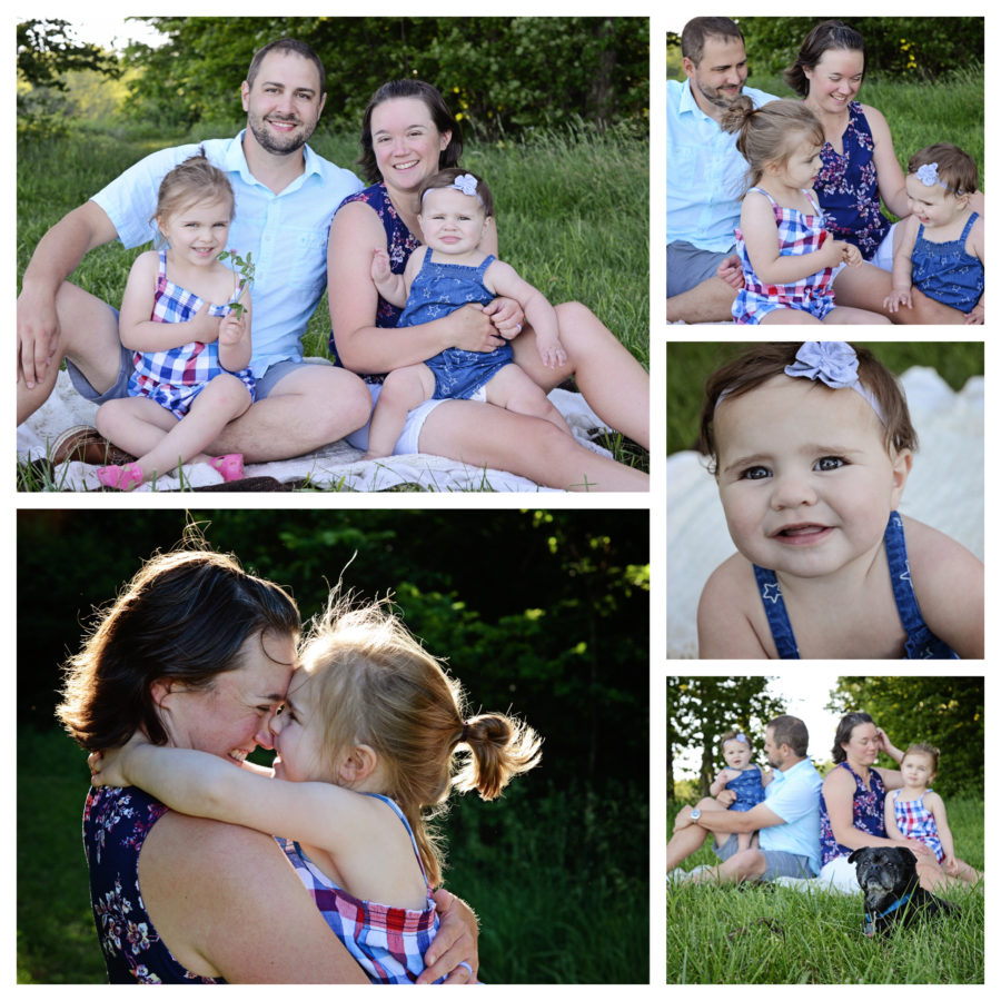 candid family portraits, family of four portraits, Sheets Photography
